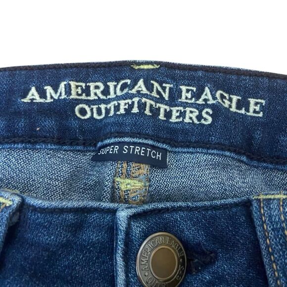 American Eagle Jegging Skinny Jeans Women Size 4 Short 26x26 in Blue Stretch - Picture 5 of 7